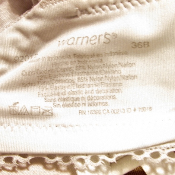 Warner's size 36B white lace trim bra style 92012 - Picture 2 of 8